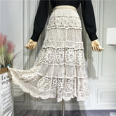 Cottagecore Knit Lace Skirt