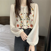 Cottagecore Retro Knitted Blouse