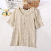 Cottagecore Lace Embroidery Blouse
