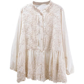 Cottagecore Long Sleeve Embroidery Top