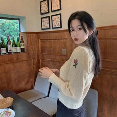 Floral Embroidery Cardigan