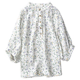 Cottagecore Rustic Floral Collar Shirt