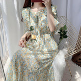 Cottagecore Retro Floral Dress