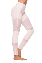 yoga fitness pink leggings
