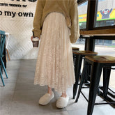 Cottagecore Lace Long Skirt