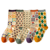 2 Pair Print Cute Long Winter Socks