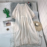 Cottagecore Style Cotton Dress