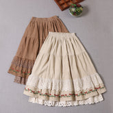 Cottagecore Embroidered Fairy Princess Skirt