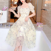 Chiffon Elegant Cottagecore Dress