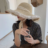 Cottagecore Summer Lace Straw Hat