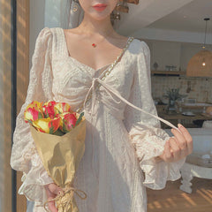 Fairycore Long Sleeve Elegant Dress