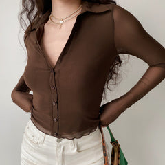 Morning Mocha Button Cardigan ~ HANDMADE