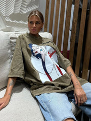 Cartoon print design T-shirt