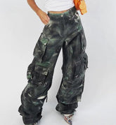 Camouflage multi-pocket pants
