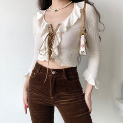 Sorrento Dreams Ruffled Shirt