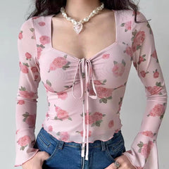 Mid Sommer Rose Top ~ HANDMADE