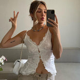 White buttoned camisole