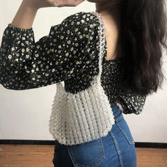 Parisian Floral Puff Top ~ HANDMADE