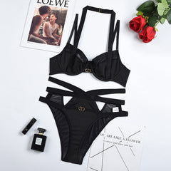 Black splicing sexy underwear