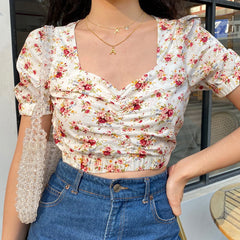 Mabel Retro Floral Blouse ~ HANDMADE