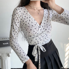 Posey Floral Wrap Top