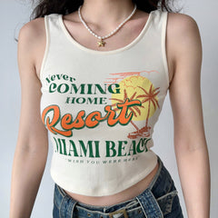 Miami Beach Cropped Camisole ~ HANDMADE