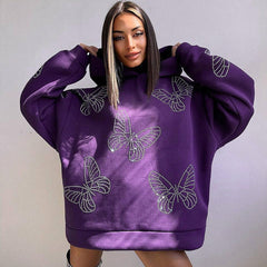 butterfly casual loose hoody