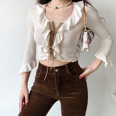 Sorrento Dreams Ruffled Shirt
