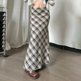 Checkmate Elegance Maxi Skirt
