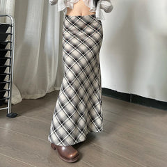 Checkmate Elegance Maxi Skirt
