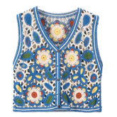 Cottagecore Crochet Floral Vest