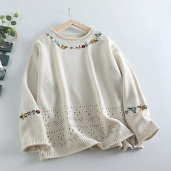 Garden Frolic Embroidered Sweater