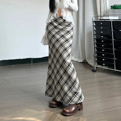 Checkmate Elegance Maxi Skirt