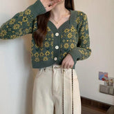 Cottagecore V-neck Knitted Cardigan