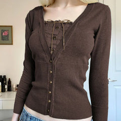 Cocoa Comfort Ribbed Cardigan