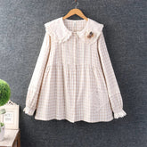 Country Charm Lace-Collar Blouse"
