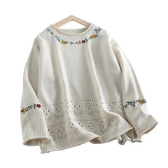 Garden Frolic Embroidered Sweater