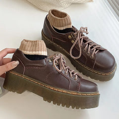 Genuine Leather Platform shoes