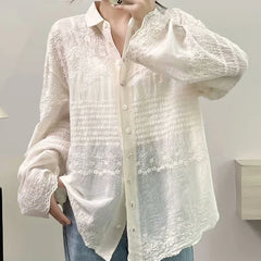 Floral Embroidery Tunic Shirt