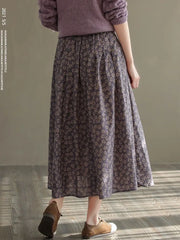 Floral Print Casual Skirt