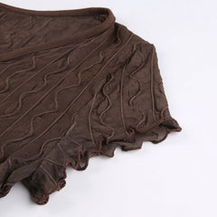 Goblincore Mesh Crop Summer T-shirt