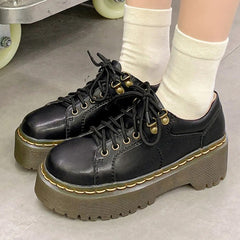Genuine Leather Platform shoes