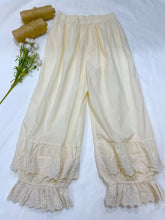 Elastic Waist Cotton Linen Cropped Pants