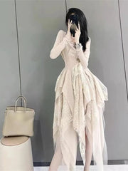 French Elegance Vintage Lace Dress