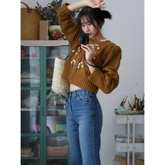 Harvest Bloom Crop Cardigan