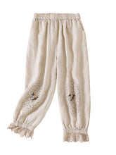 Cottagecore Lace Embroidered Ankle Pants