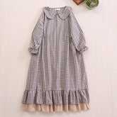 Country Check Ruffle Hem Dress
