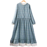 Cottagecore Retro Floral Midi Dress