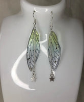 Green Fairy Wing Earrings