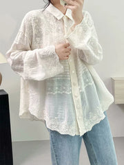 Floral Embroidery Tunic Shirt